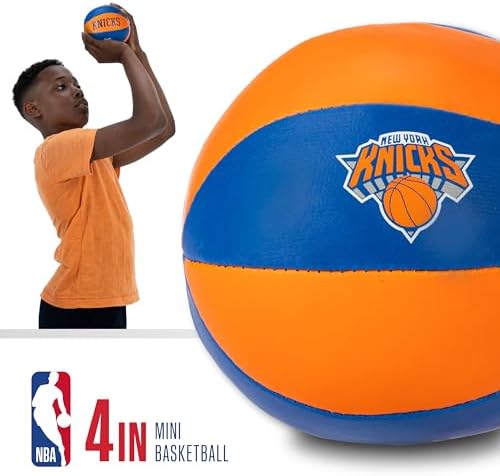Franklin Sports NBA Toy Basketballs - 2 Pack of Kids Soft Mini Basketballs for Over the Door + Indoor Hoops - NBA Fan Shop Kids Soft Toy Basketballs - (2) Mini Balls Included