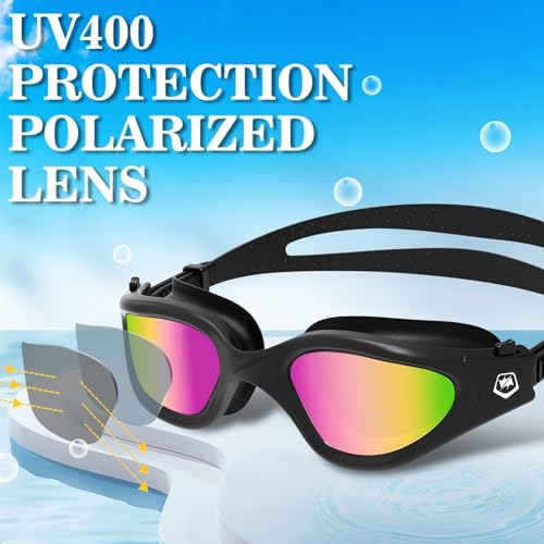 WIN.MAX Polarized Swimming Goggles Swim Pool Goggles Anti Fog Anti UV No Leakage Clear Vision for Men Women Adults Teenagers