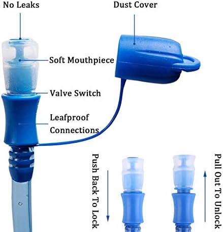 Hydration Bladder 2L-3L,Leak Proof Water Reservoir, BPA Free Military Water Storage Bladder Bag Hydration Pack Replacement Easy Clean for Bicycling Hiking Camping Hunting Running