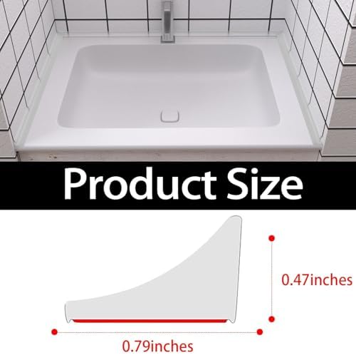 New Collapsible Shower Threshold Water Dam, Self Adhesive Silicone Waterproof Barrier Bathroom and Kitchen Water Strip Dam Shower Guard for Dry And Wet Separation Caulk Seal Strip Edge Trim(TM)