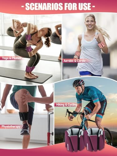 Wrist Ankle Weights Set of 2(1 lb/2 lbs Each) Adjustable Weights Training Intensity for Strength Training Walking Running Yoga Pilates Jogging for Women Men