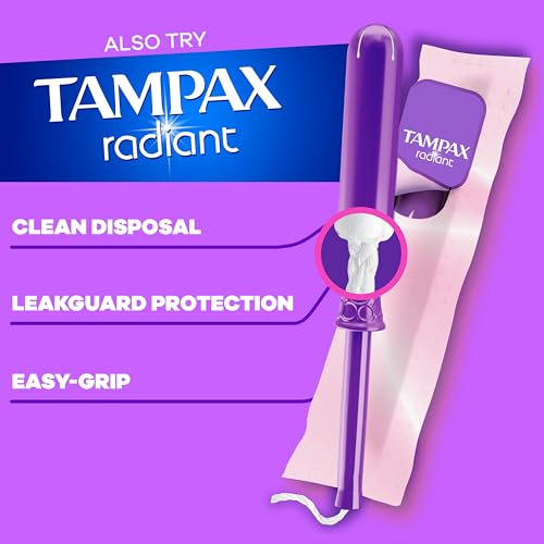 Tampax Pearl Tampons Ultra Absorbency with BPA-Free Plastic Applicator and LeakGuard Braid, Unscented, 32 Count x 2 Packs (64 Count Total)