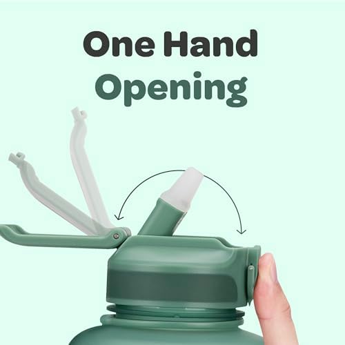 Hydracy Water Bottle with Time Marker -Large BPA Free Water Bottle & No Sweat Sleeve -Leak Proof Gym Bottle with Fruit Infuser Strainer & Times to Drink -Ideal for Fitness Sports & Outdoors