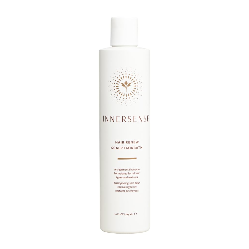 INNERSENSE Organic Beauty - Hair Renew Scalp Balance Duo | Hairbath (10 fl oz) + Conditioner (10 fl oz) | Non-Toxic, Cruelty-Free, Clean Haircare