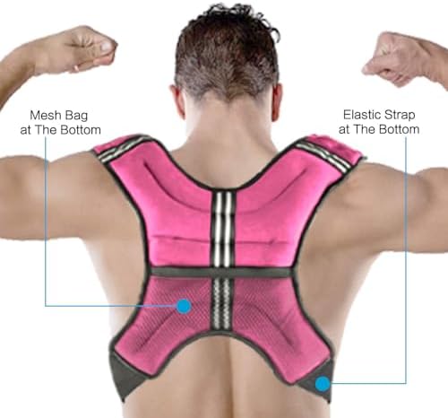 Weighted Vest Weight Vest for Men Women Kids Weights Included, Body Weight Vests Adjustable for Running, Training Workout, Jogging, Walking