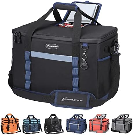Maelstrom Soft Cooler Bag,Collapsible Soft Sided Cooler,24/30/60/75 Cans Beach Cooler,Ice Chest,Large Leakproof Camping Cooler,Portable Travel Cooler for Grocery Shopping,Camping,Road Trips