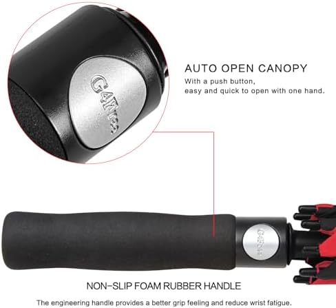 G4Free 47/54/62/68 Inch Automatic Open Golf Umbrella Oversize Extra Large Double Canopy Vented Windproof Waterproof Stick Umbrellas