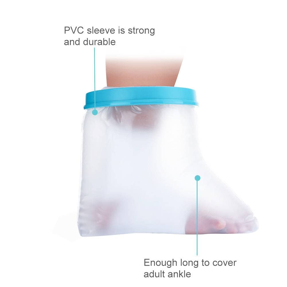 DOACT Water Proof Leg Cast Cover for Shower, Foot Cast Cover Wound Protector Watertight Cast Bag Covers Keep Leg Cast Bandage Dry