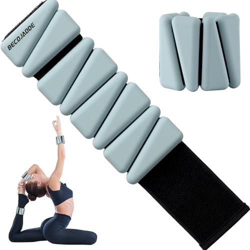 Wrist Ankle Weights Set of 2(1 lb/2 lbs Each) Adjustable Weights Training Intensity for Strength Training Walking Running Yoga Pilates Jogging for Women Men