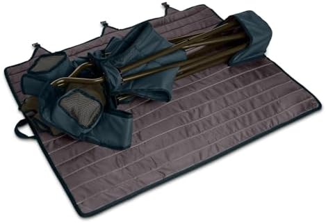 Kelty Deluxe Lounge Chair – Folding Outdoor Camp Chair, Insulated Cupholders, Customized Recline, Steel Frame, Padded Roll Storage, 2024 (Deep Lake)