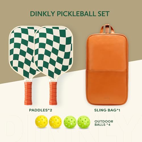 Pickleball Paddles Set of 2/4- USAPA Approved Graphite/Fiberglass Pickleball Racket, 2 Pickleball Rackets, 4 Balls and 1 Portable Carry Bag, Aesthetic Pickle Ball Set for Men Women Beginners