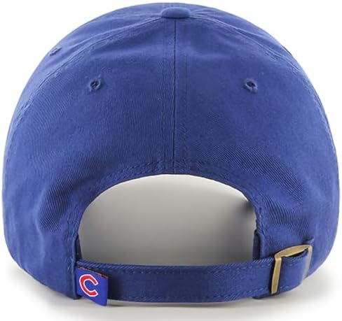 47 Brand MLB Team Color Home Primary Logo Clean Up Adjustable Baseball Cap Hat, Adult One Size Fits All