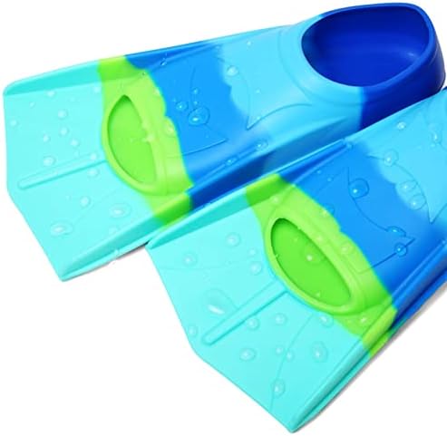 Kids Swim Fins,Short Kids Fins Youth Swimming Flippers for Lap Swimming Training for Children Girls Boys Beginners