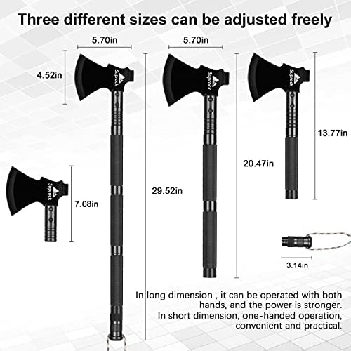 Survival Shovel High Carbon Steel Tactical Shovel Axe Folding Entrenching Tool Camping Hiking Shovel Carrying Pouch Car Emergency Survival Gear