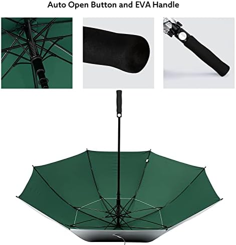 G4Free 47/54/62/68 Inch UV Protection Golf Umbrella Auto Open Vented Double Canopy Oversize Extra Large Windproof Sun Rain Umbrellas