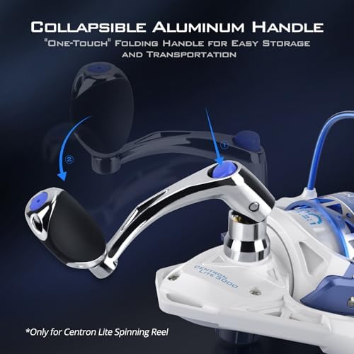 KastKing Centron & Centron Lite Spinning Reels, Freshwater and Saltwater Spinning Fishing Reel, Up to 17.5Lbs Max Drag, 5.2:1 Gear Ratio, Ultra Smooth Powerful, CNC Aluminum Spool, 9+1 BB Light Weight