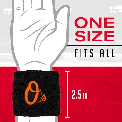 Franklin Sports MLB Team Licensed Baseball Wristbands - MLB Team Logo Sweat Wristbands - Great for Costumes + Uniforms - Pair