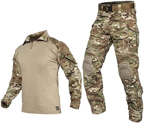 G3 Combat Suit Military Apparel Set Tactical Camouflage Clothing Hunting Uniform Paintball Gear with Knee Pads for Men