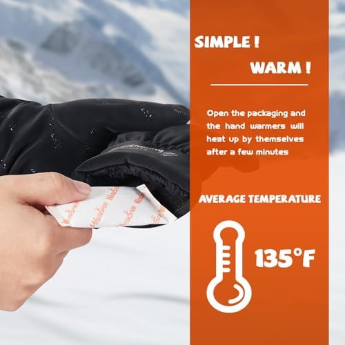 Hot Hand Warmers - 80 Count - Hand Warmers Disposable Single Use Air Activated Heat Packs for Hands, Toes and Body - Up to 12 Hours of Heat