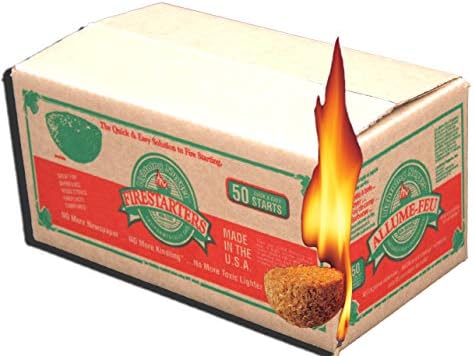 N50VBOX Firestarters Box of Fire-Starting Nuggets, 50 Count,Tan