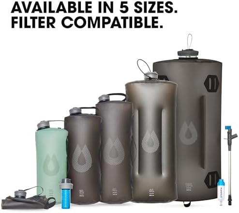 HydraPak Seeker - Collapsible Camping Water Storage (2L, 3L, 4L, 6L, 10L) - BPA & PVC Free, Hydration Reservoir Bag, Leak Proof