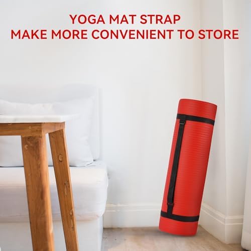 Yoga Mat, 1/2-Inch Extra Thick High Density Exercise Mat, Anti-Tear Exercise Yoga Mat with Carrying Strap, Suitable for Various Yoga Exercises