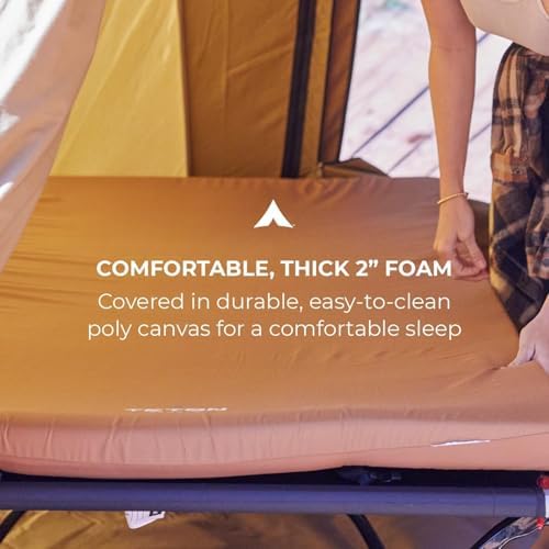 Teton Canvas Camp Pad, Sleeping Pad for Car Camping, Brown