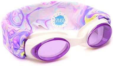 Splash Place SWIM GOGGLES with Fabric Strap - Adult & Kids Swim Goggles - PINKS & PURPLES