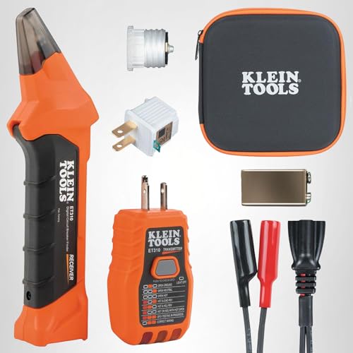 Klein Tools ET310KIT AC Circuit Breaker Finder Kit, Electric Tester, GFCI Tester, Leads, Adapters and Case