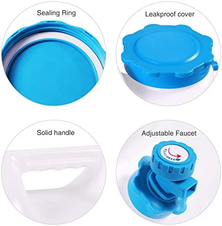 Water Container with Spigot, 5 Gallon Portable Water Storage for Camping (18.5L)