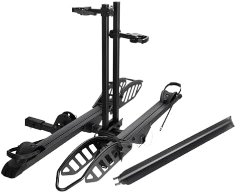 Mate R 2-Bike Rack, Hitch-Mount Platform Electric Bike Rack with Ramp, 200 lbs Capacity, Fits Car, SUV, Truck, RV, Van with 2-Inch Receiver and Up to 5-Inch Fat Tires E-Bike Bicycle