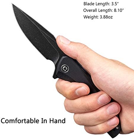 CIVIVI Folding Pocket Knife Baklash C801H (Double Black)
