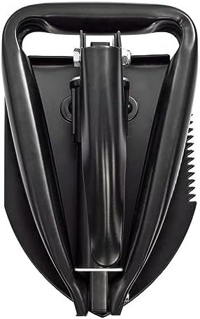 SOG Entrenching Tool- 18.25 Inch Folding Survival Shovel with Wood Saw Edge and Tactical Shovel Carry Case- Black (F08-N)