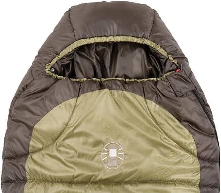 Coleman North Rim 0°F Big & Tall Sleeping Bag, Cold-Weather Mummy Sleep Sack with No-Snag Zipper & Adjustable Hood for Warmth & Ventilation