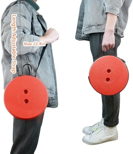 Boreeman Upgraded Folding Stool Lightweight Yet More Sturdy with Load Capacity 400lbs Portable Collapsible Stool for Camping Fishing Hiking BBQ (All Red)