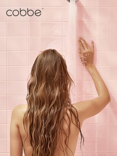 Cobbe Filtered Shower Head with Handheld, High Pressure 6 Spray Mode Showerhead with Filters, Water Softener Filters Beads for Hard Water - Remove Chlorine - Reduces Dry Itchy Skin, Brushed Nickel