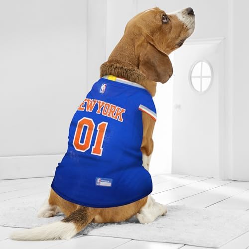Pets First NBA NEW YORK KNICKS DOG Jersey, Small - Tank Top Basketball Pet Jersey