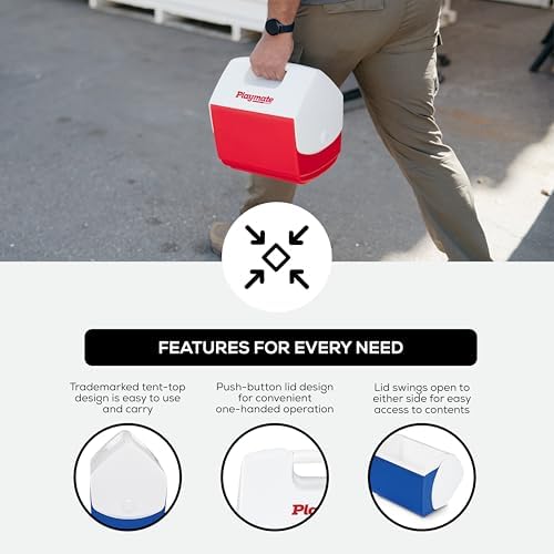 Igloo Playmate Pal Cooler, Blue/White, 7 Qt