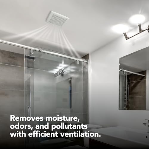 Broan-NuTone® Economy 50 CFM Louvered Grille, Energy Star Fan, 2.0 Sones