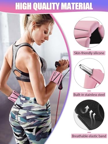 Wrist Ankle Weights Set of 2(1 lb/2 lbs Each) Adjustable Weights Training Intensity for Strength Training Walking Running Yoga Pilates Jogging for Women Men