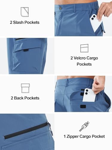 NORTHYARD Men's Casual Cargo Shorts Lightweight 9" Hiking Golf Work Quick Dry Camping Outdoor Travel Fishing with 7 Pockets