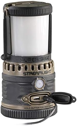 Streamlight 44947 Super Siege 1100-Lumen Rechargeable Lantern with 120-Volt AC Charger, Coyote