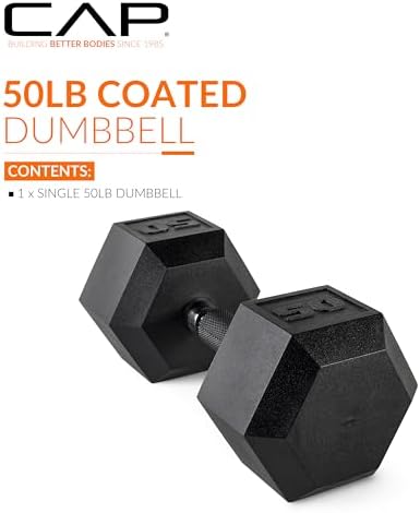 CAP Barbell Coated Hex Dumbbell Weight | Multiple Options