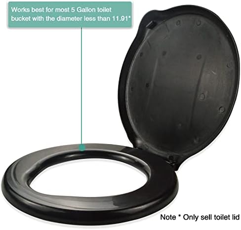 Bucket Toilet Seat with Lid - Portable Toilet for Camping, Outdoor & Boating