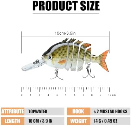 TRUSCEND Swimmax for Freshwater and Saltwater, Lifelike Fishing Lures for Bass Trout Crappie Walleye Pike Bluegill Salmon, Swimbait for Bass Fishing, Amazing Fishing Gear Gifts for Family Fishing
