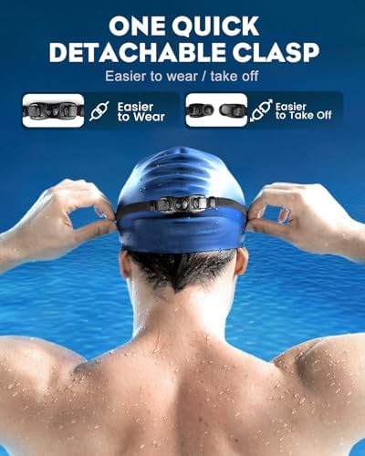 Rantizon Swim Goggles 2 Pack, Wide View Anti Fog&UV Swimming Goggles for Audlt, No Leaking Pool Accessories for Men Women Kid