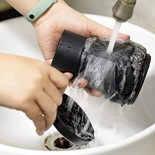 Collapsible Cup for Traveling, 20 OZ 600ml Large Silicone Folding Camping Mug, Leak Proof BPA Free Portable Reusable Bottle for Coffee, Tea, Water, Camping, Hiking, Outdoor (Black)