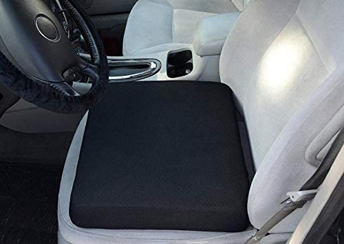 Portable Seat Cushion for Office Soft Memory Foam Seat Cushion Non Slip Bottom with Carry Handle,Washable Cover,Comfortable Coccyx Cushion for Home Office Chair Pad,Car Seat, Wheelchair (Black)