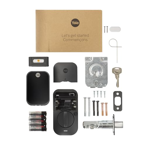 Yale Assure Lock 2 with Wi-Fi – Black Suede Smart Lock for Front Door with Keypad, App Control, Backup Key, and Deadbolt – Secure Keyless Entry Door Lock, YRD450-WF1-BSP