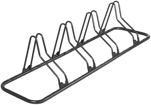 CyclingDeal Bike Rack Floor Parking Bike Stand for up to 6 Bicycles | Indoor, Home & Garage Storage Rack | Stable & Secure Bicycle Stand w/Tire Grooves Up to 29", Holding Plates & Custom Spacing
